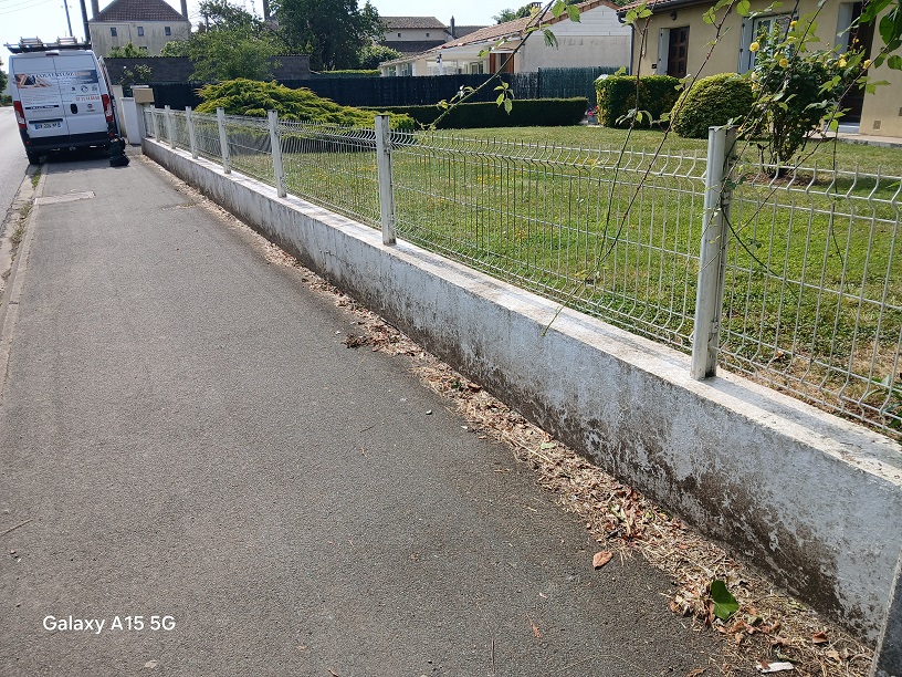 Peinture mur de cloture rom 79120 avant